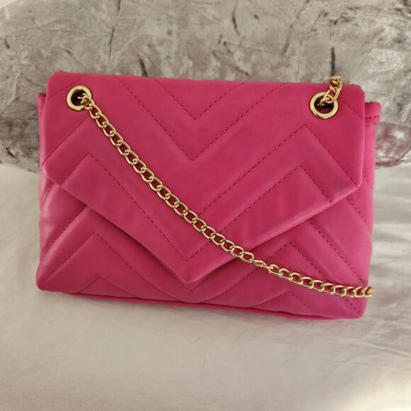Pink Quilted Crossbody Bag NWOT - Picture 4 of 13